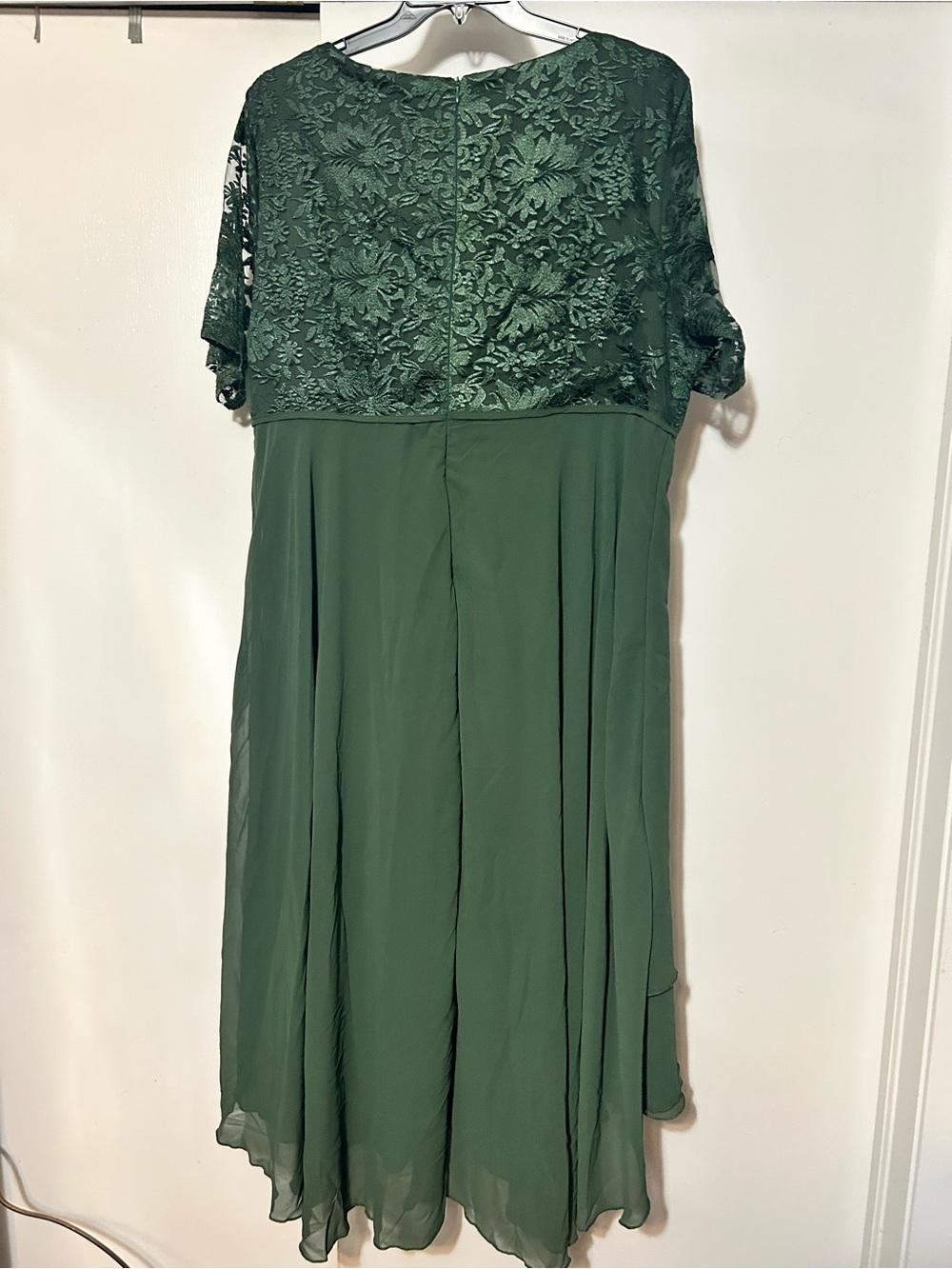 FlyCurvy Dark Green Plus Size Dress